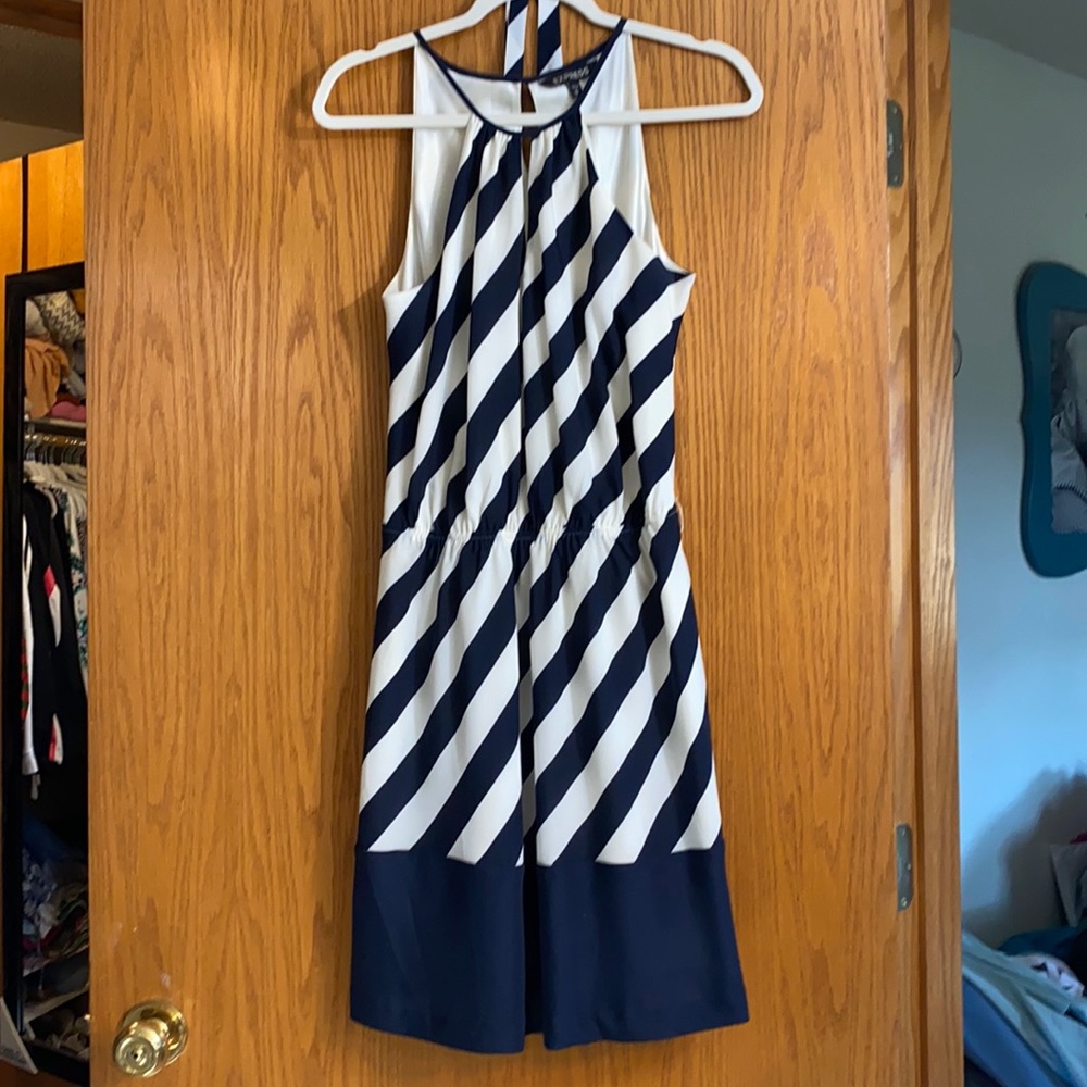 Express, nautical style halter dress